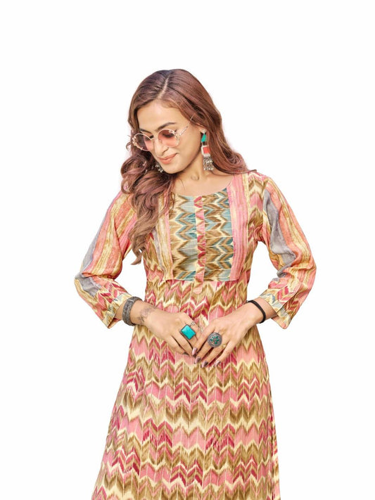 Straight-Cut Kurti and Pant Set