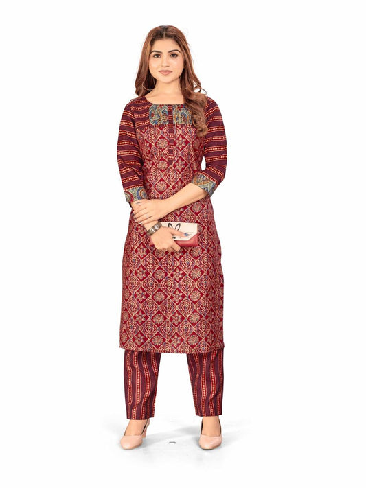 Graceful Kurti and Pant Set for Daily Wear