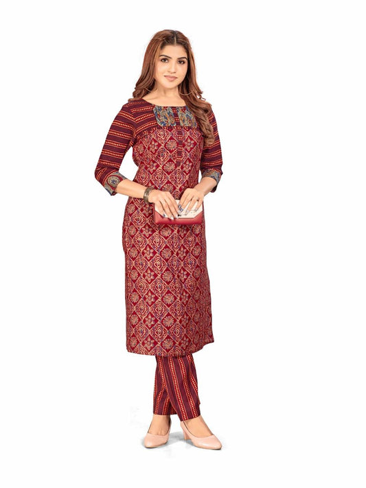 Graceful Kurti and Pant Set for Daily Wear